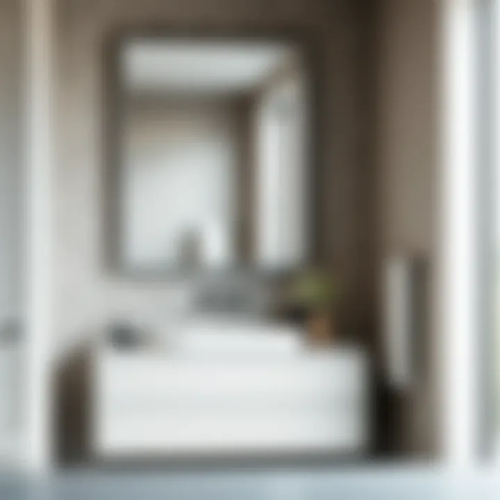 Magnificent Exploring the Aesthetics of Bathroom Mirrors with Grey Frames