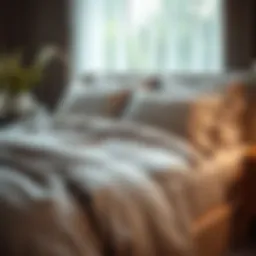 Luxurious grey queen size bed sheets on a neatly made bed