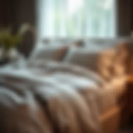 Luxurious grey queen size bed sheets on a neatly made bed