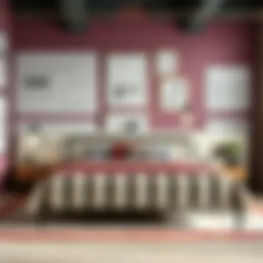 An organized layout of various bed frame styles to choose from, highlighting metal and upholstered options