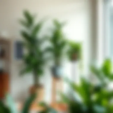 Air quality enhancement through greenery with large plant stands