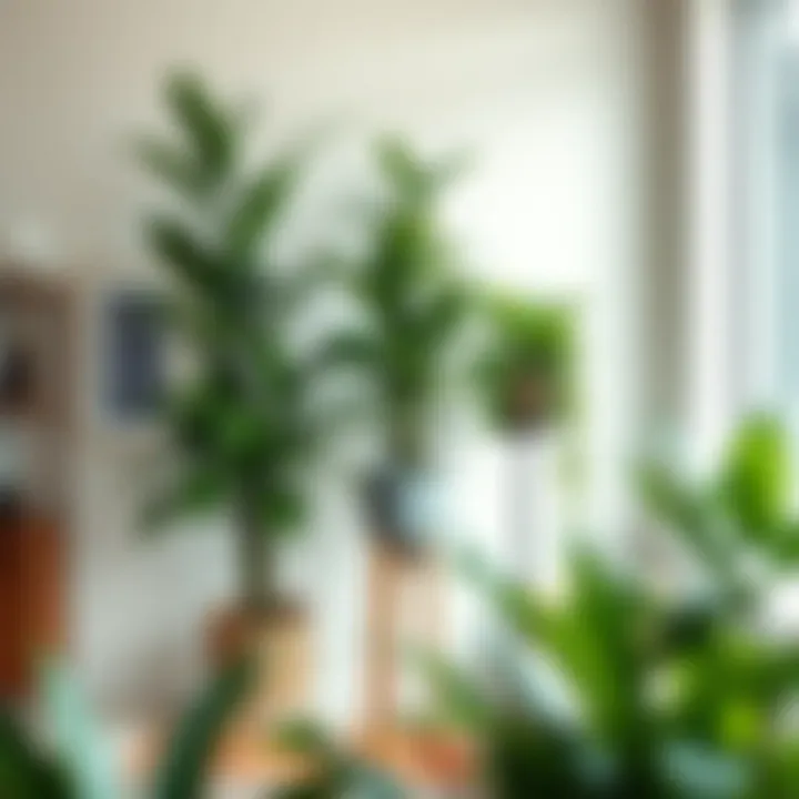 Air quality enhancement through greenery with large plant stands