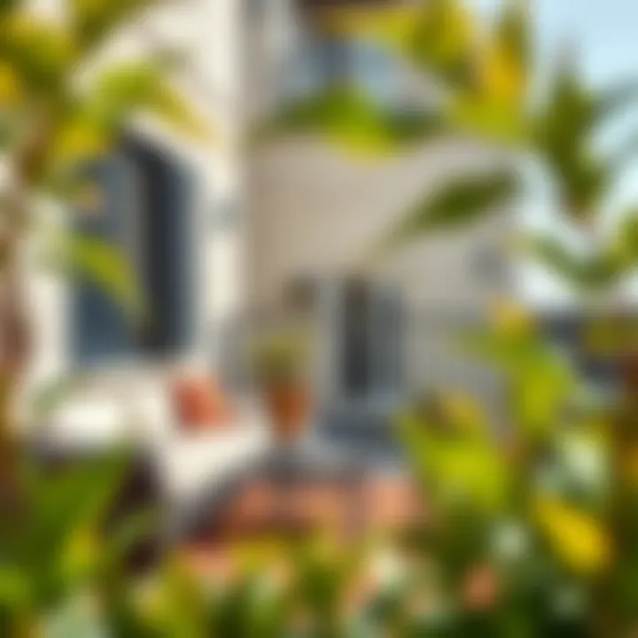 Stylish Balcony with Perfectly Fitted Covers Stylish balcony with well-fitted furniture covers