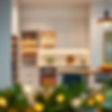 Modern kitchen featuring a sleek built-in pantry with smart storage solutions