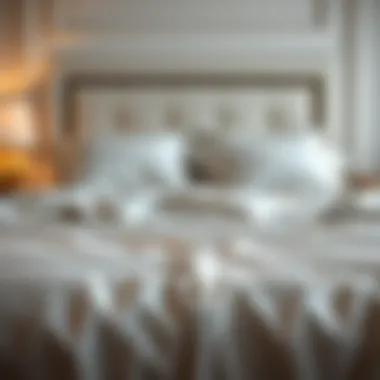 Elegant bedding arrangement highlighting thread count impact