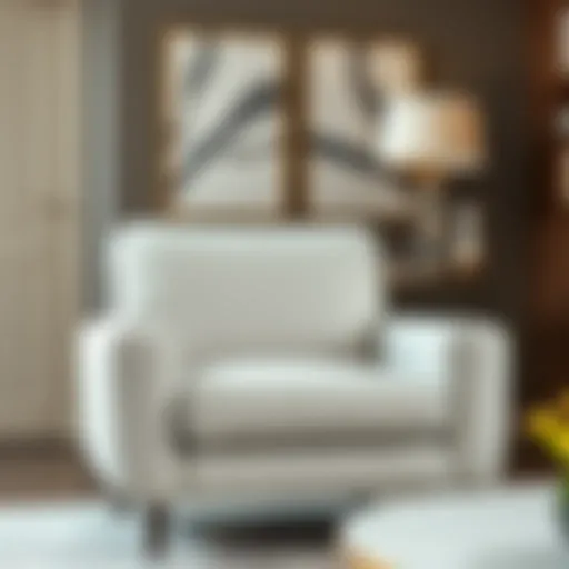 Elegant Contemporary Accent Chair Elegant contemporary accent chair with arms in a cozy living room setting