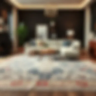 Design Flexibility in Rug Placement Visual representation of design flexibility in rug placement