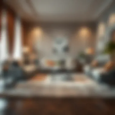 Elegant Living Room with 4x6 Rug Elegant living room showcasing a 4x6 rug