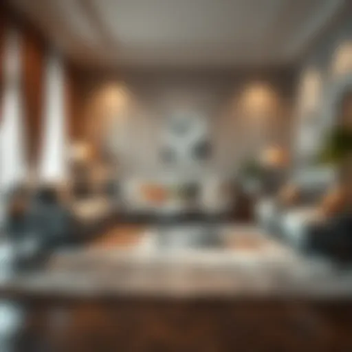 Elegant Living Room with 4x6 Rug Elegant living room showcasing a 4x6 rug