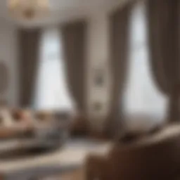 Elegant living space adorned with 95 inch curtain panels, showcasing a blend of style and functionality.