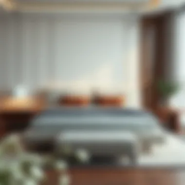 Modern Elegance: A Queen Size Bed Set Elegant queen size bed set in a modern bedroom design.