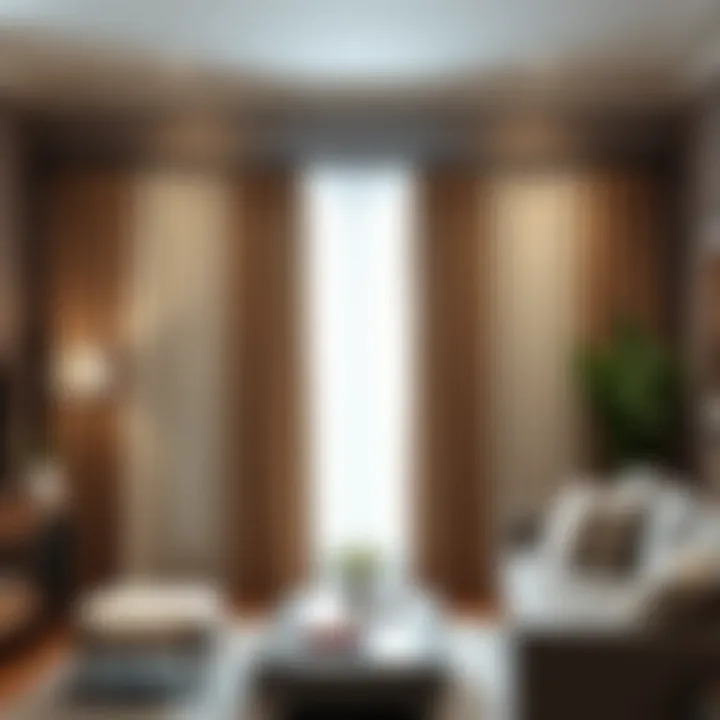 Elegant Three-Piece Curtain Rod Setup Elegant three-piece curtain rod setup in a modern living room