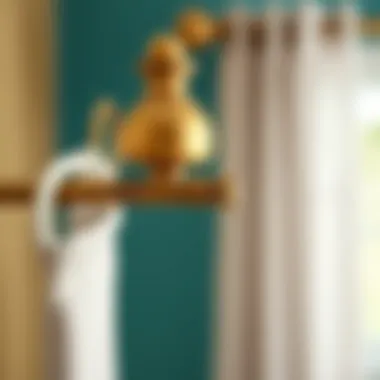 Materials Used in Three-Piece Curtain Rods Close-up of materials used in three-piece curtain rods