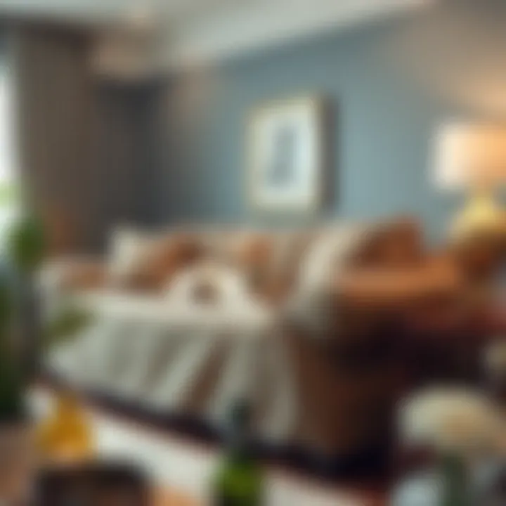 Elegant extra large couch cover protecting furniture from dog fur