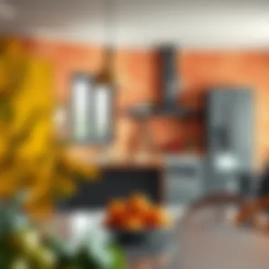 Innovative use of colors and textures in a kitchen