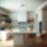 Elegant kitchen with open shelving and modern design