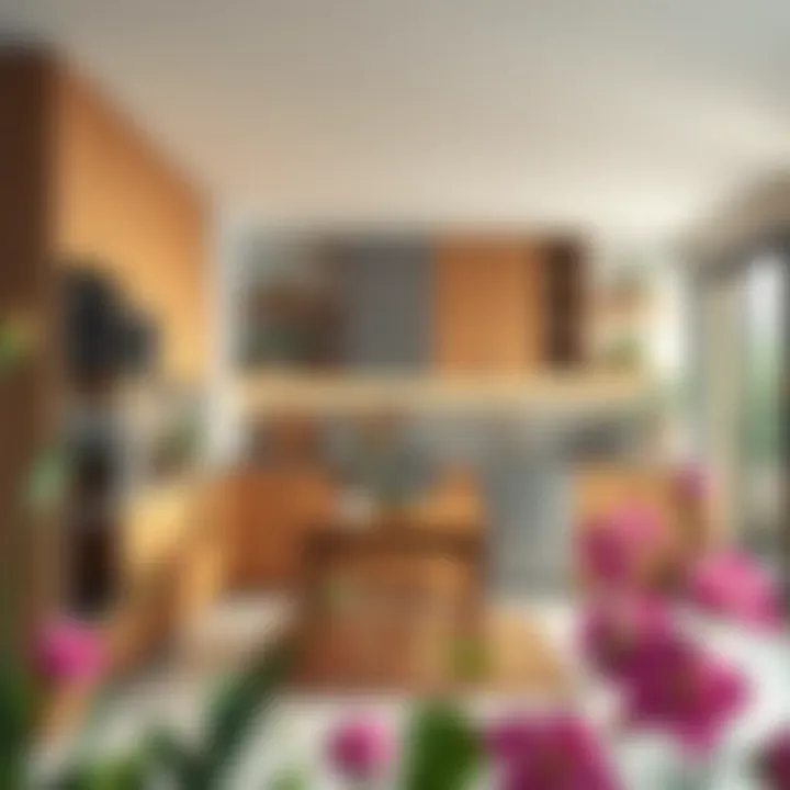 Stylish kitchen with sustainable materials and decor