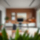 Modern Large PC Desk in a Stylish Workspace Spacious office setup featuring a large PC desk with modern design