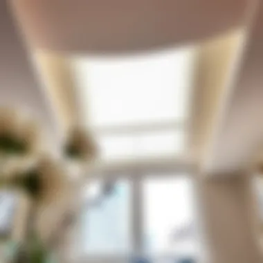 Step-by-step installation of skylight blinds in an airy space