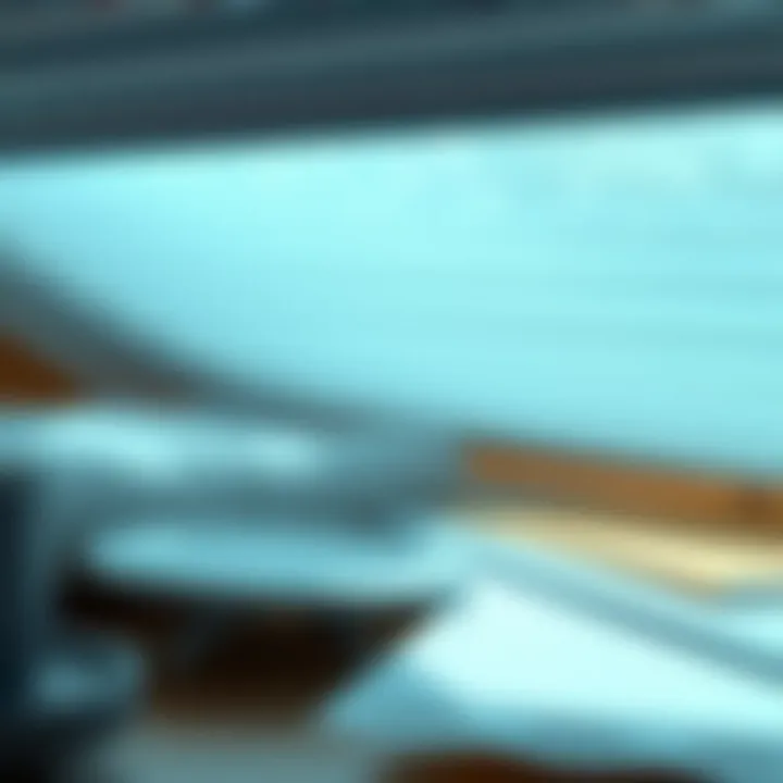 A close-up view of various materials used in skylight blinds