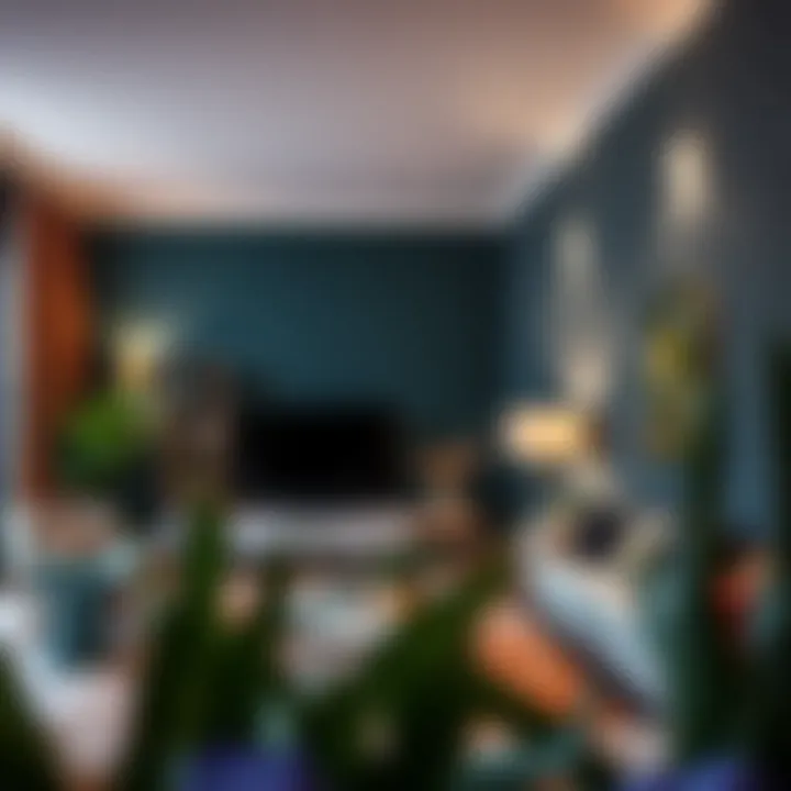 Stylish interior featuring wallpaper holders in action