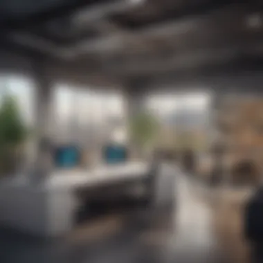 Functional workspace featuring multi-purpose furniture