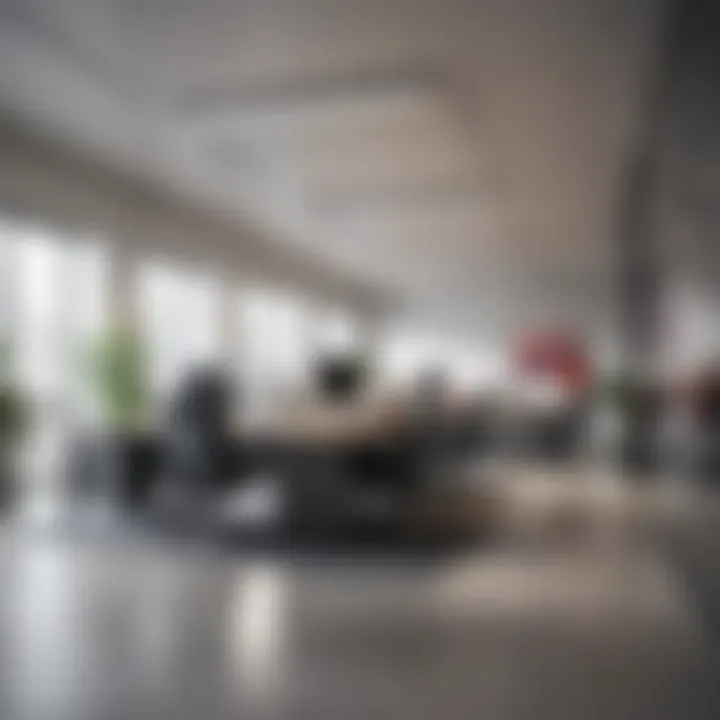 Innovative office layout with collaborative spaces