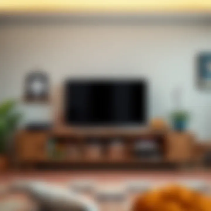 Modern entertainment center with integrated storage for toys