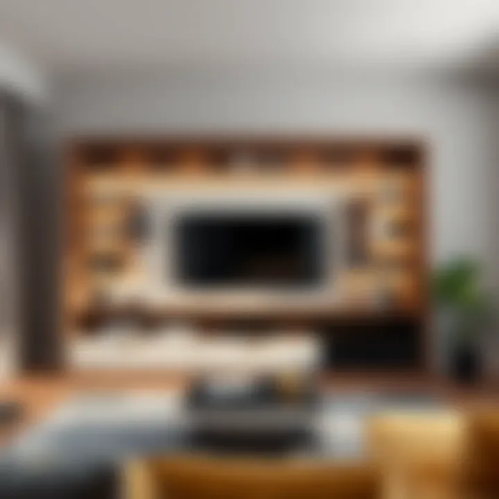 Minimalist design of a media center showcasing organizational efficiency