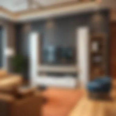 Stylish media center in a modern living room setting