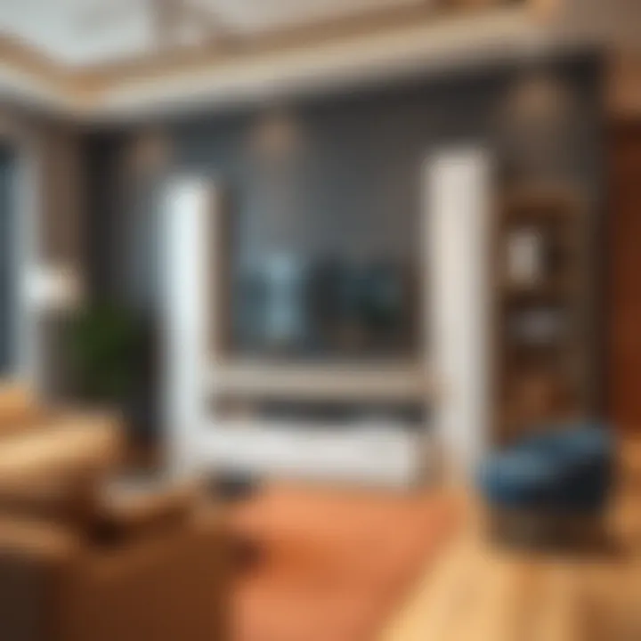 Stylish media center in a modern living room setting