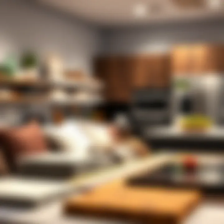 A close-up of high-quality kitchen materials displayed in an online catalog