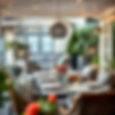 Elegant outdoor dining setup with summer decor