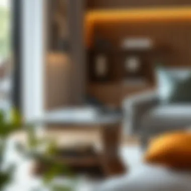 Contemporary reading side table with integrated technology features