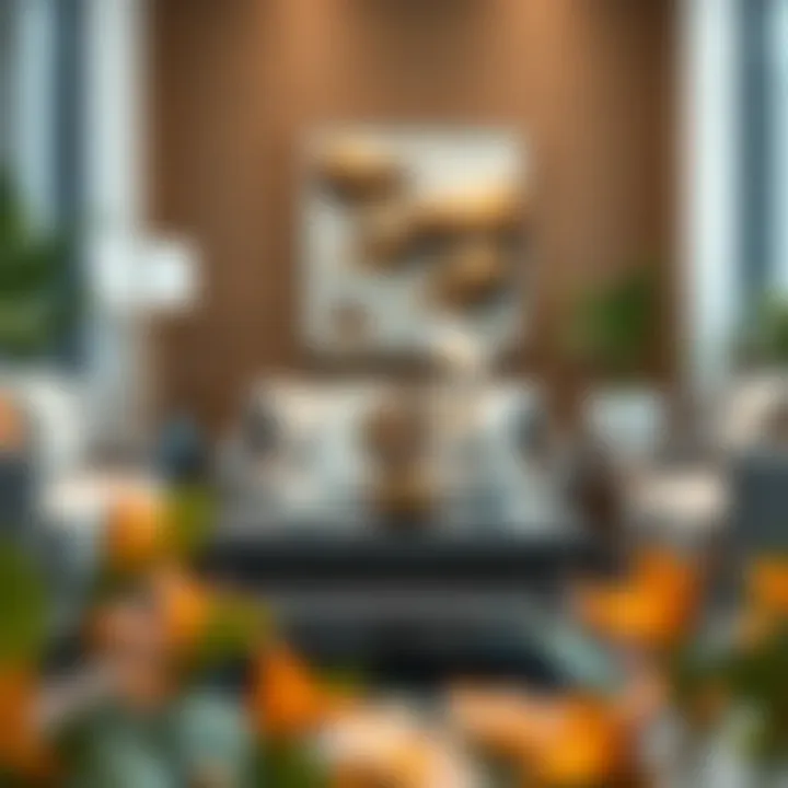 Trendy arrangements featuring a 12-inch height coffee table