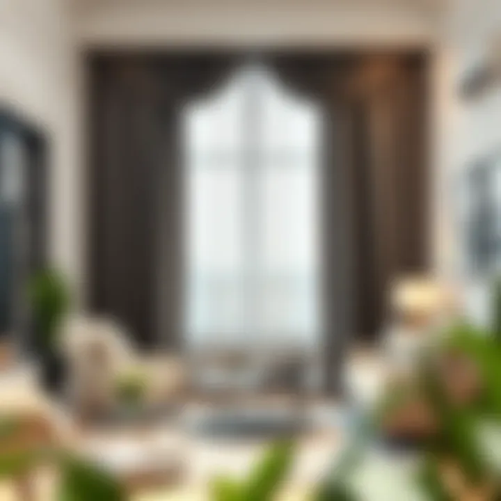 Elegant 45-inch drapes enhancing a stylish room interior