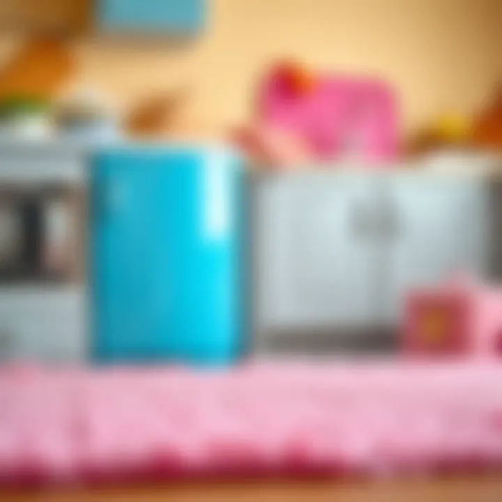 Variety of pink kitchen mats showcasing different materials