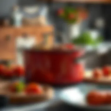 A well-maintained non-stick pot illustrating effective care tips.