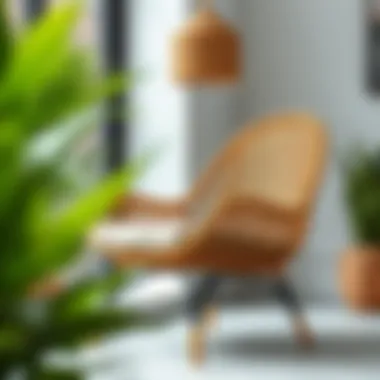 Elegant rattan chair highlighting design and comfort