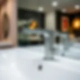 Modern faucet design showcasing sleek lines and contemporary finish