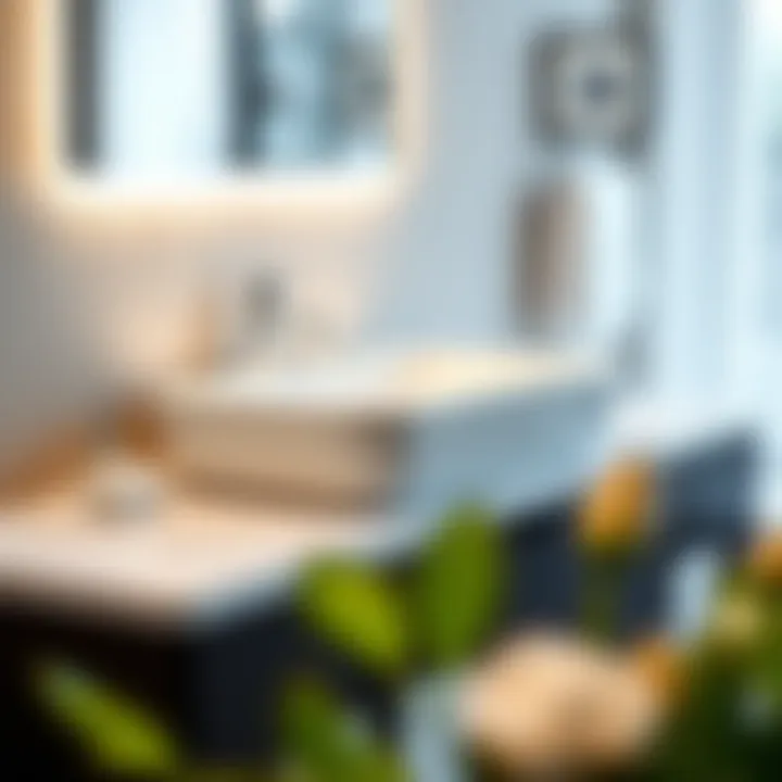 Modern bathroom sink top with sleek design and clean lines