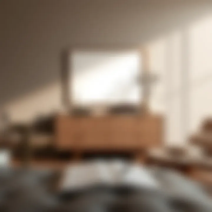 Elegant bedroom dresser showcasing modern design elements