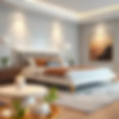 Elegant California King White Platform Bed Elegant California King white platform bed in a modern bedroom setting