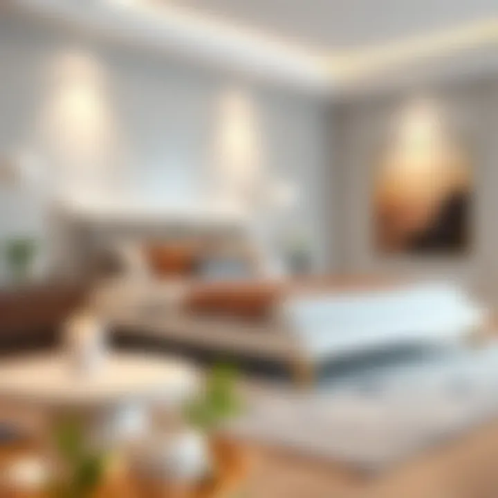 Elegant California King White Platform Bed Elegant California King white platform bed in a modern bedroom setting