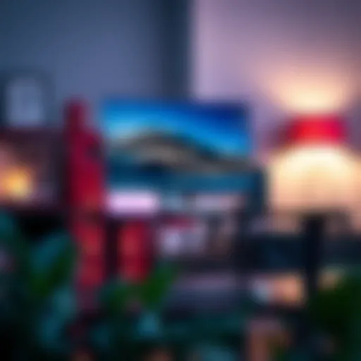 Modern Desk Stand Enhancing Workspace Stylish computer desk stand in a modern workspace