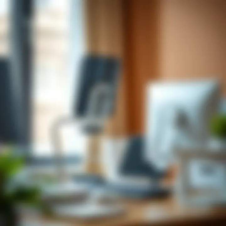 Variety of desk stands showcasing different styles