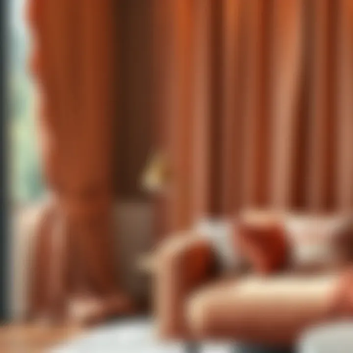 Luxurious Fabric Textures for Corner Drapery Luxurious fabric textures used in corner drapery design