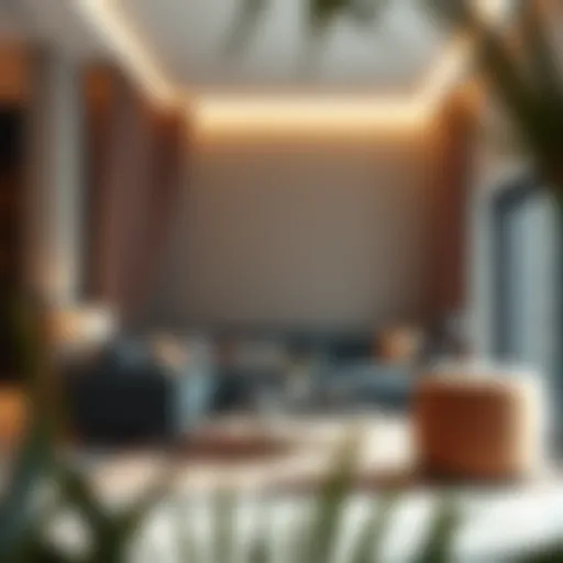 Elegant corner drapery enhancing a modern living room