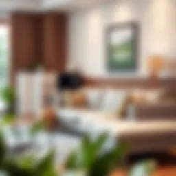 Stylish affordable sofa in a modern living room