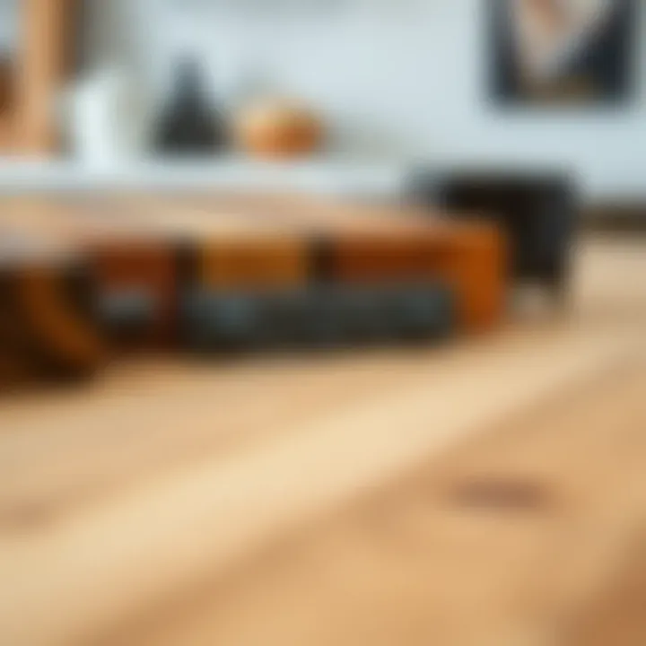 A variety of materials used in crafting butcher blocks